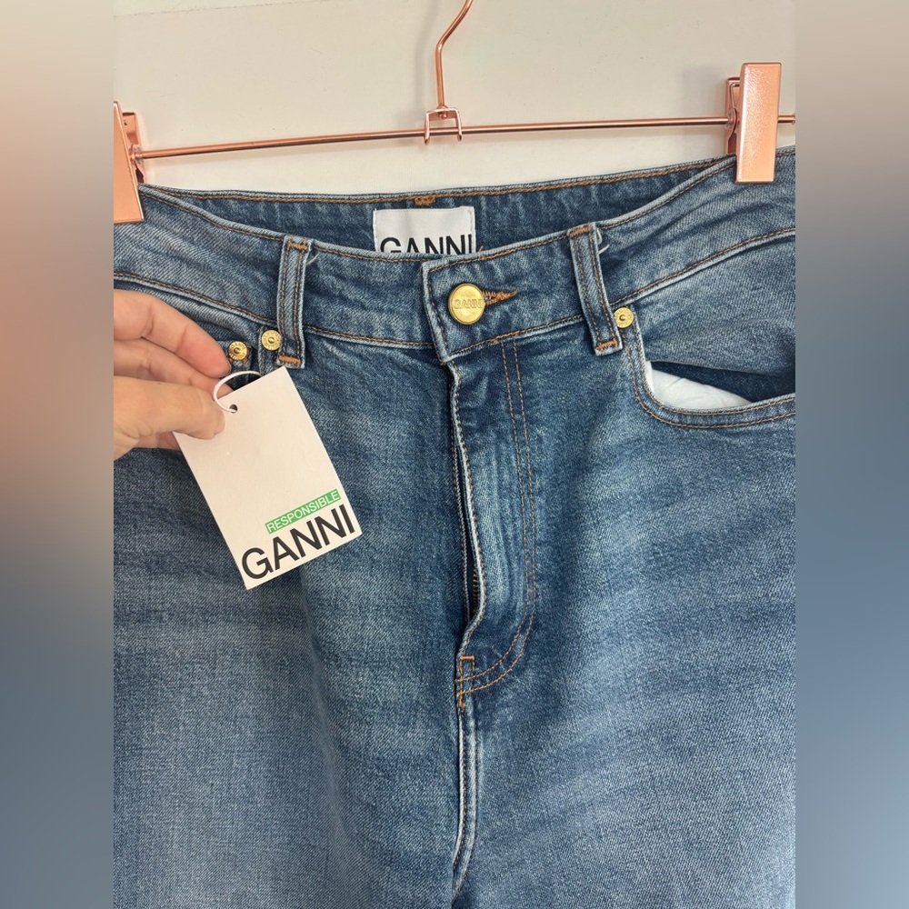 GANNI stretch andi jeans in mid blue vintage - Picture 5 of 10
